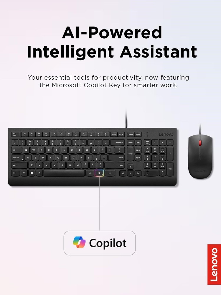 Lenovo Essential Wired Combo Black US English