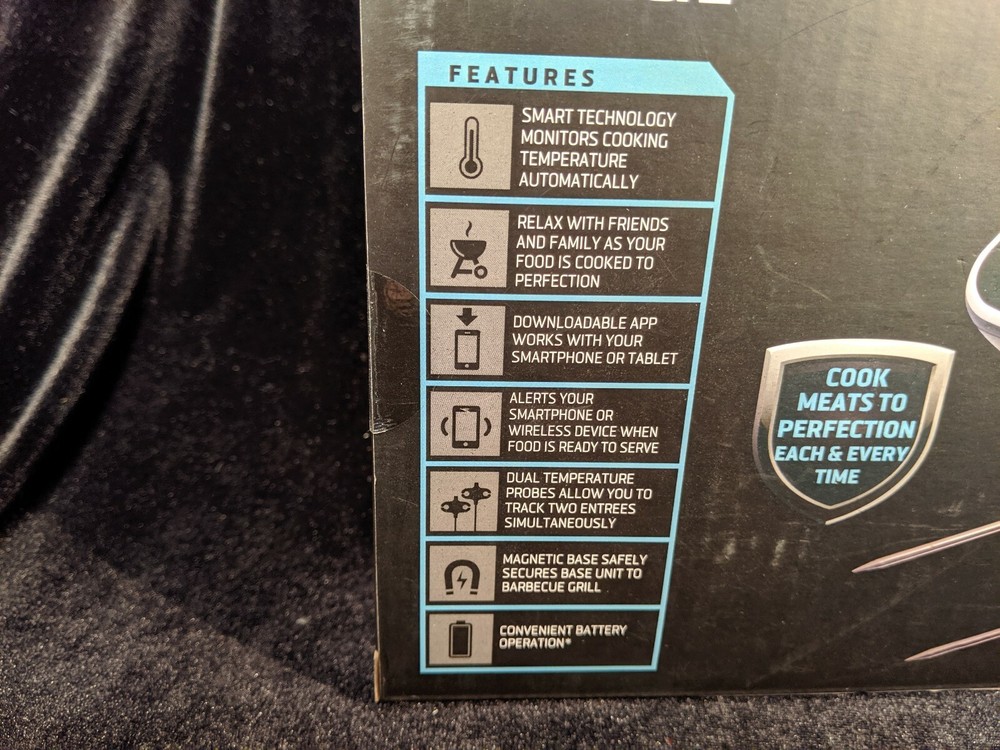 Sharper Image Bluetooth Intelligent BBQ Grill Thermometer NEW