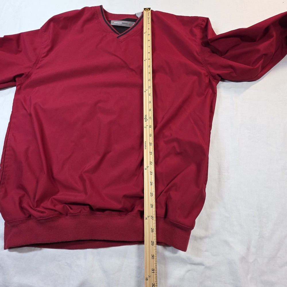 Perry Ellis America Golf Pullover Windbreaker Jacket Men's L Red