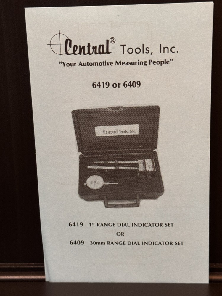 Central Tools 6409 30mm Range Dial Indicator Set