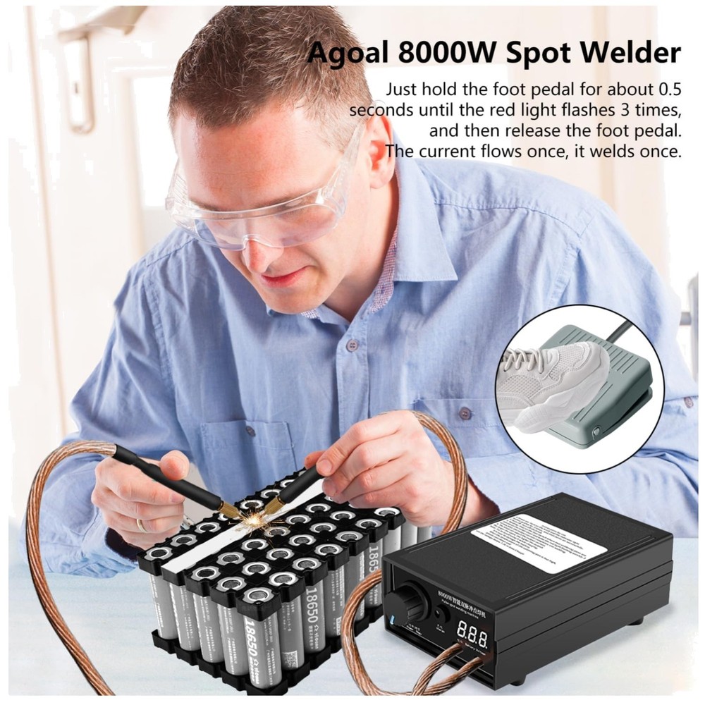 Compact 8000W Spot Welder for Nickel Strips