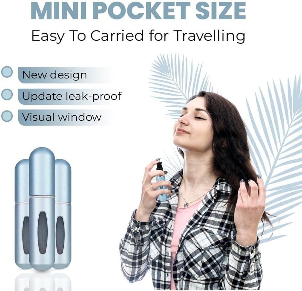 VIGOR PATH Perfume Travel Refillable Mini Spray Bottles - Portable Mini Refil...