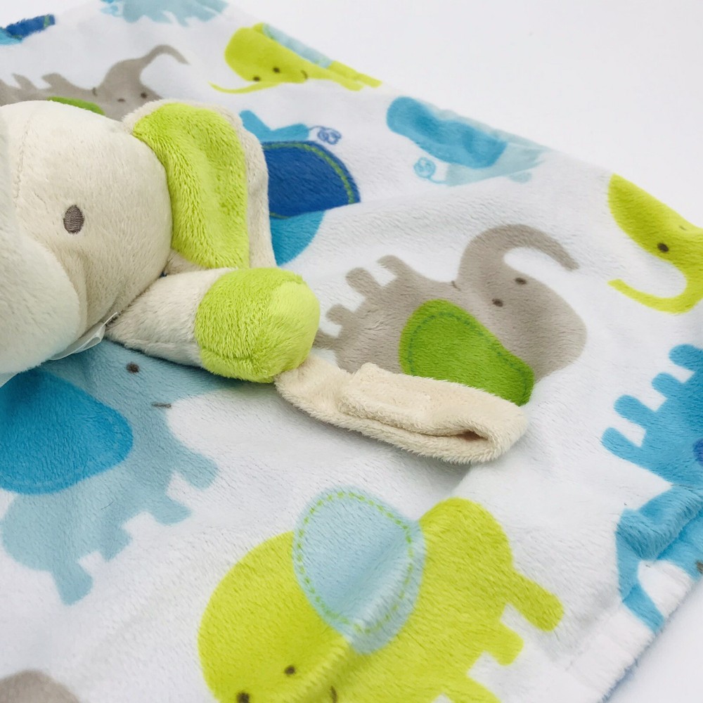 Blankets & Beyond Lovey Elephant Security Blanket Pacifier Holder