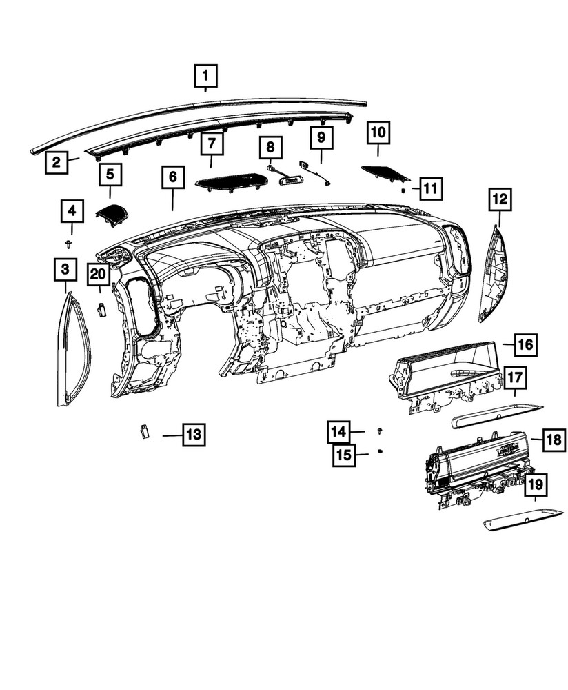 Genuine Mopar Speaker Grille 6WQ63TX7AA