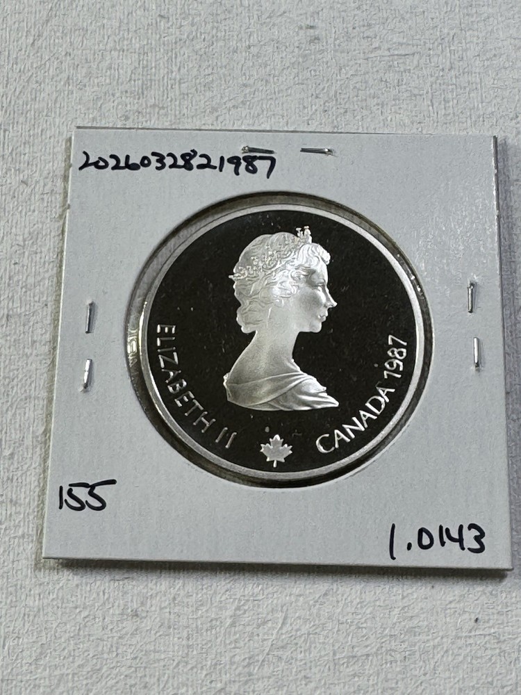 1987 Canada 20 Dollar Large Silver Proof Olympic Commemorative Figure Skating