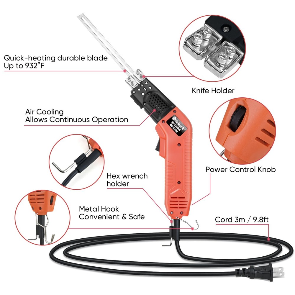 ROMECH Foam Cutter Pro Electric Air Coolded, Continuous-Use, 200w Cooled