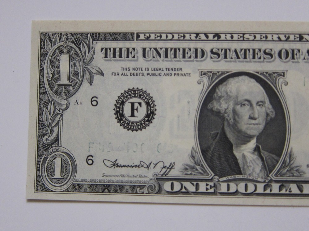 1974 $1 Error Note Insufficient Ink 3rd Printing