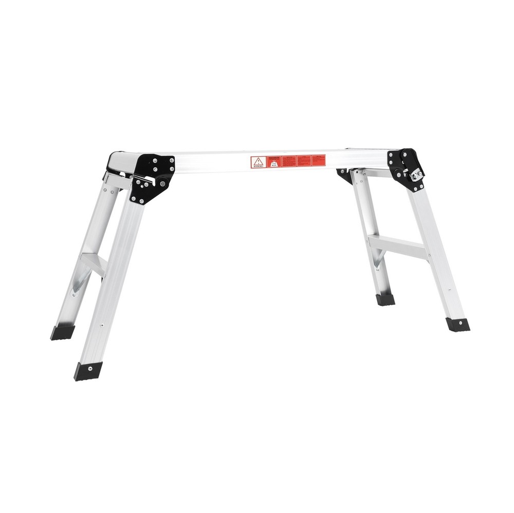 30" Aluminum Step Folding Work Platform Drywall Ladder 330lbs Non-slip Bench