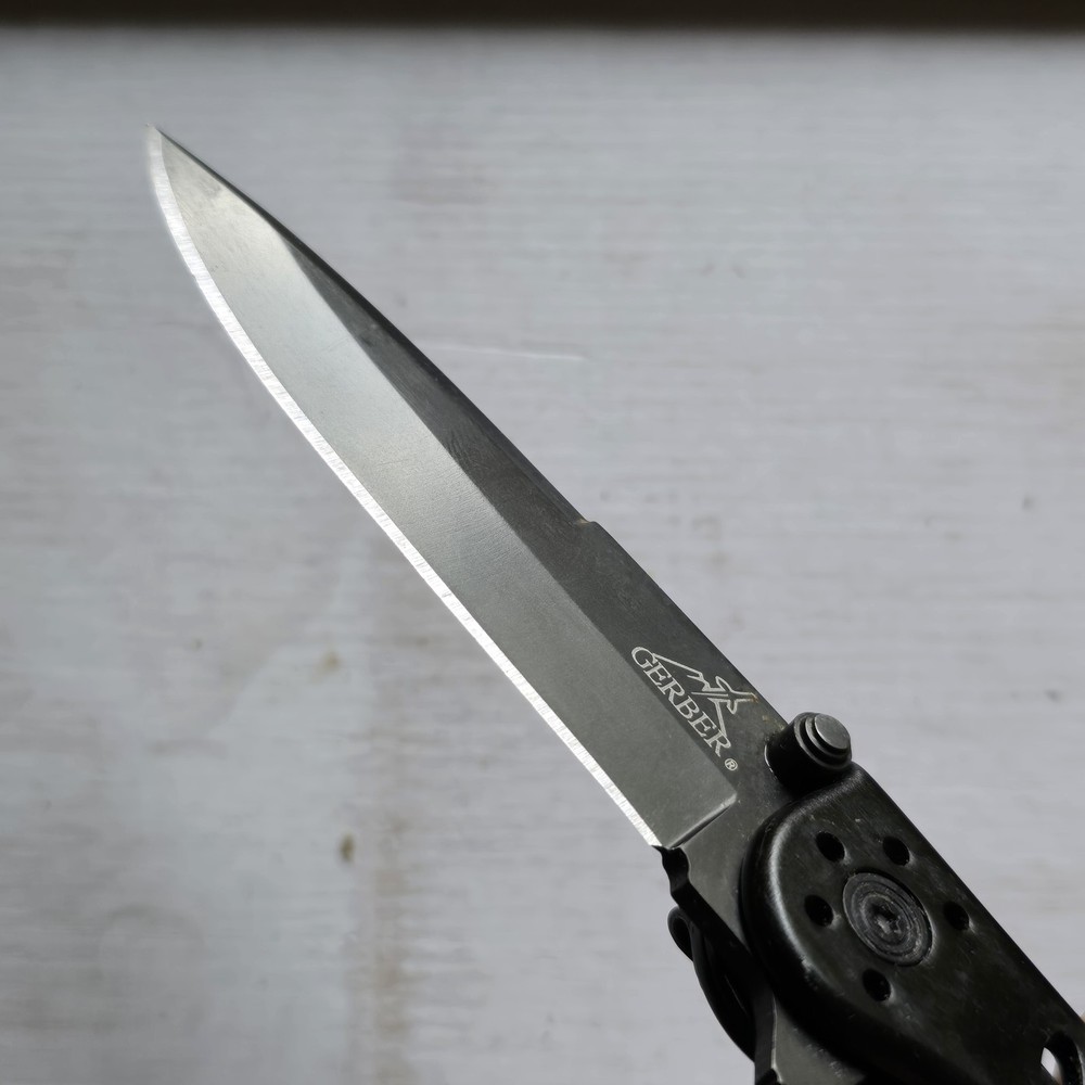 GERBER EVO LINER LOCK FLIPPER POCKET KNIFE 3.5" BLADE PLAIN EDGE BLADE