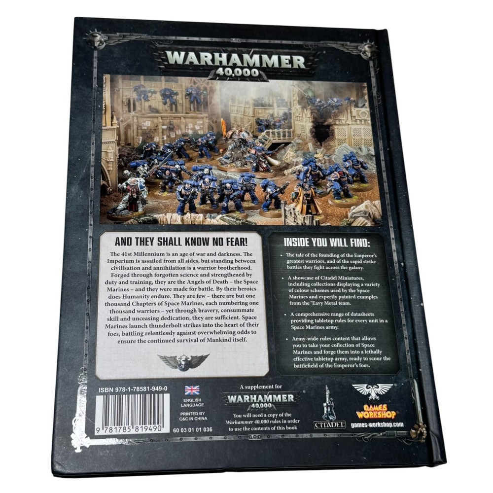 Warhammer 40k Codex Adeptus Astartes Space Marines Hardcover Book Games Workshop