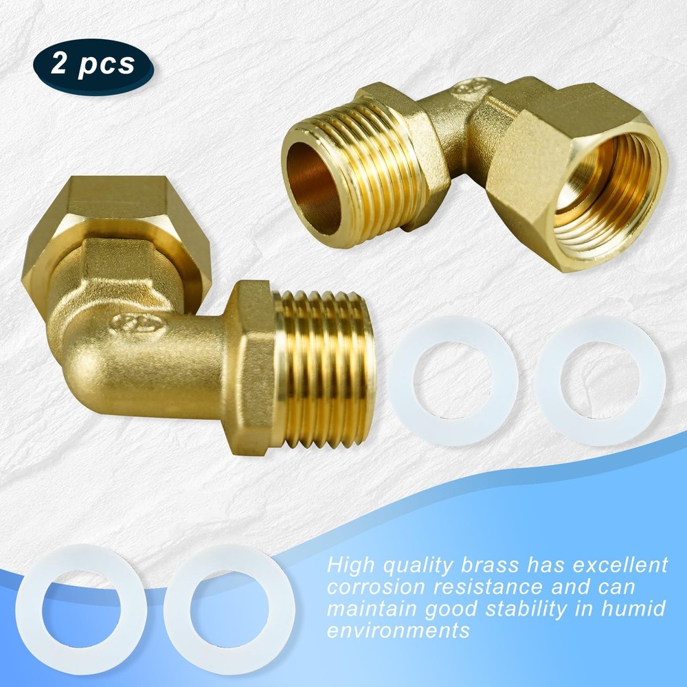 Solid Brass Elbow 1/2" Male to Female,