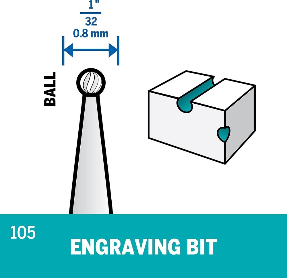 Dremel 105 Engraving Cutter, 1/8" Shank