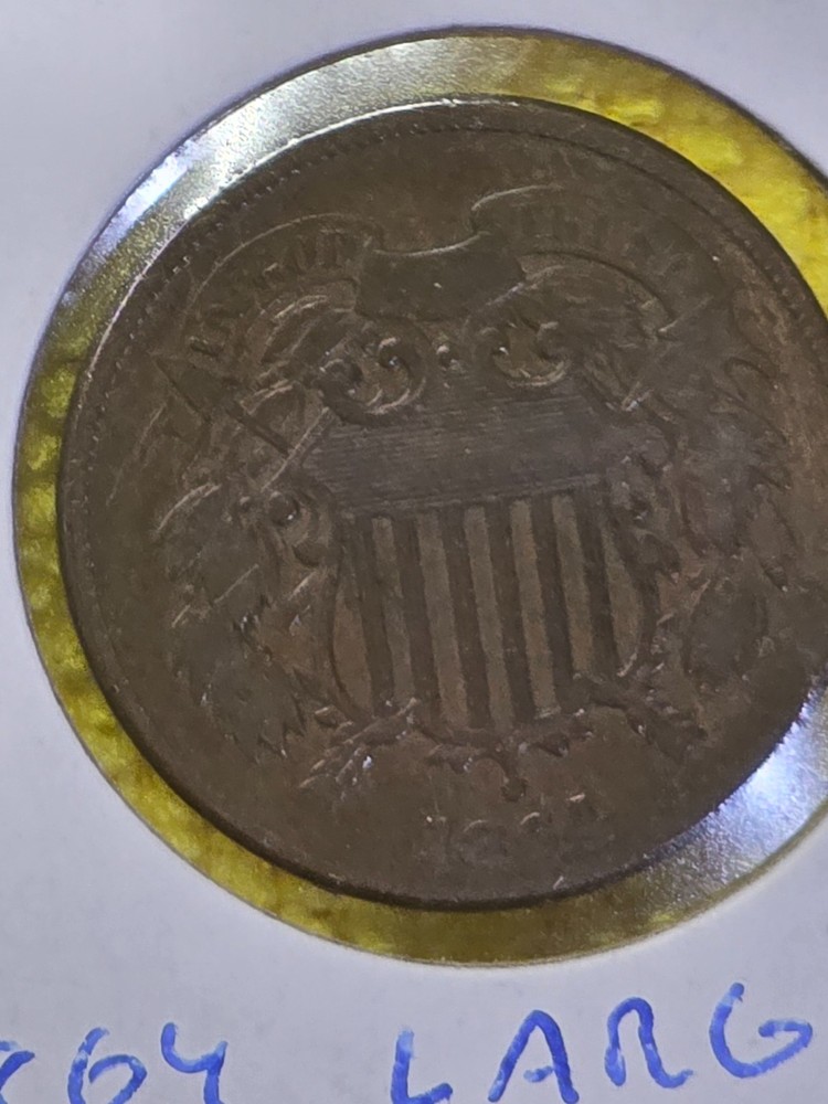 1864 2 CENT LARGE MOTTO NICE SHAPE