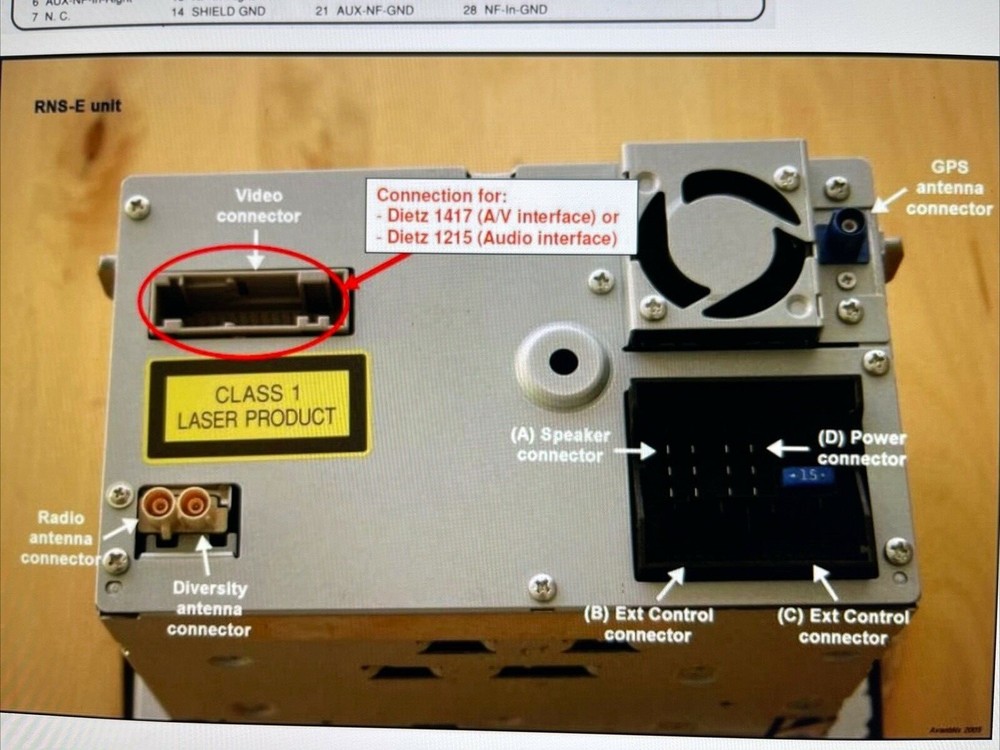RNS-E Navigation Bluetooth Aux Input Adaptor 32-Pin For A4 A6 Filter