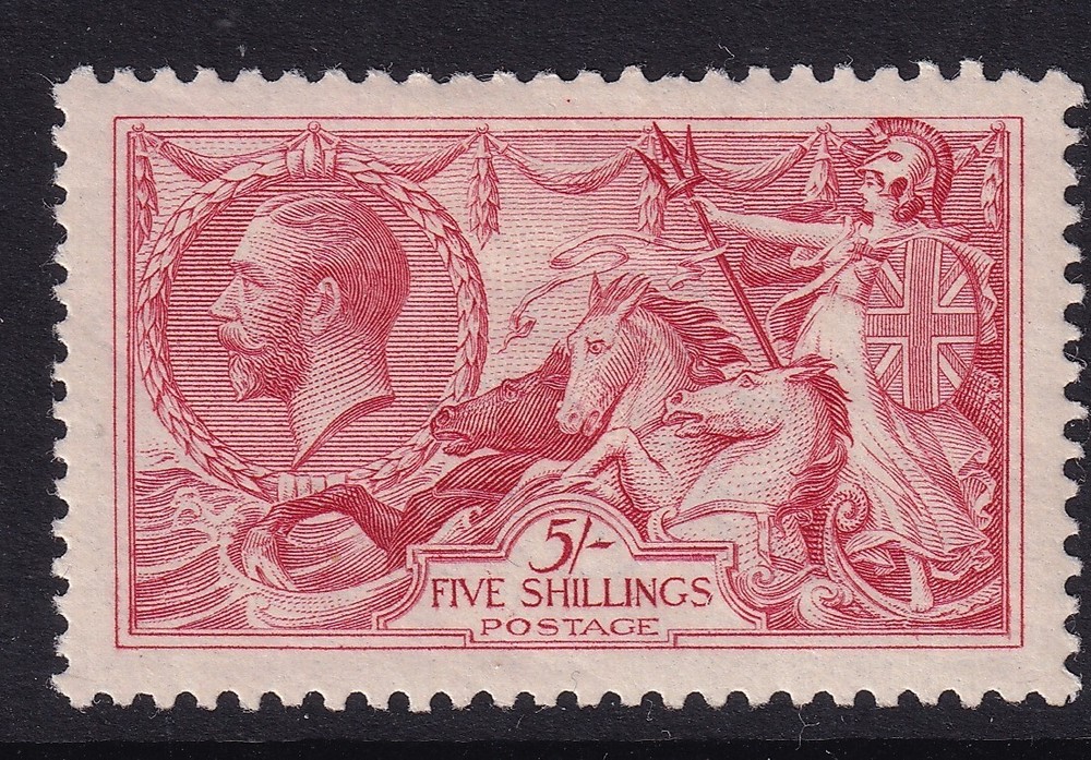 GB GV SG416, 5s rose-red, Mounted MINT. Cat £325.