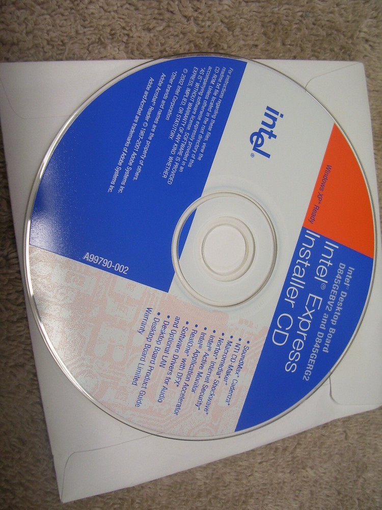 Intel D845GEBV2 & D845GERG2 Desktop Motherboards EXPRESS INSTALLER DISK NEW