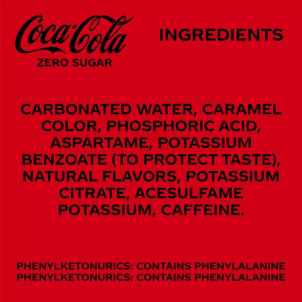 Coke Zero Sugar Soda, 12 fl oz, 35-Pack Cans
