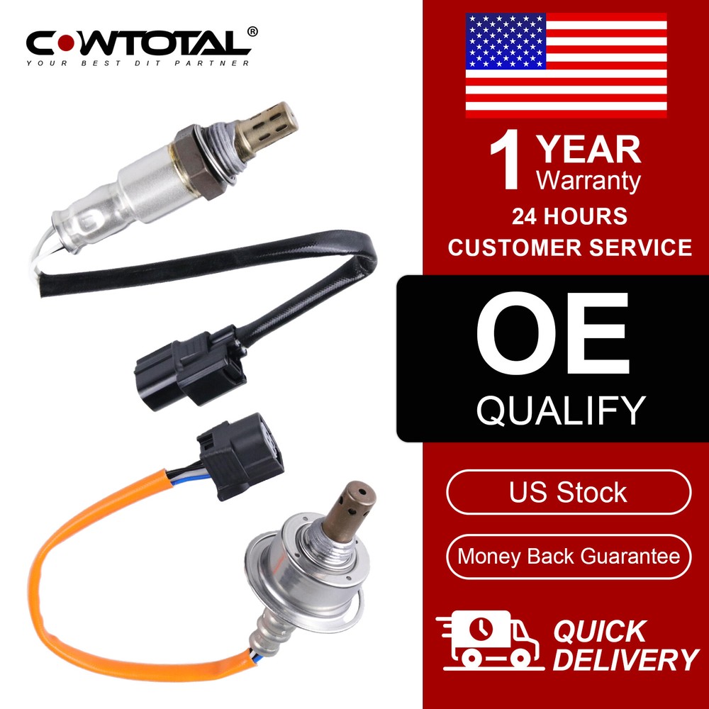 2pcs For 2006-2011 Honda Civic 1.8L L4 Upstream+Downstream Oxygen O2 Sensor