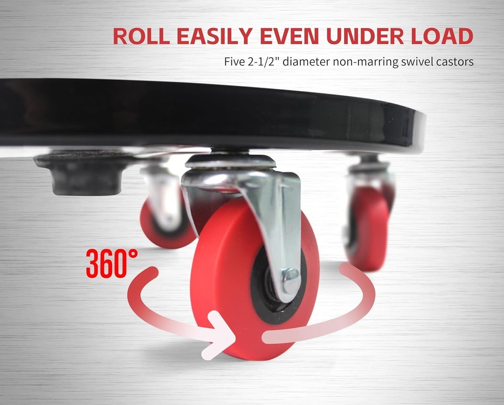 Pneumatic Roller Seat/Creeper with Adjustable Height - 300 lb Capacity