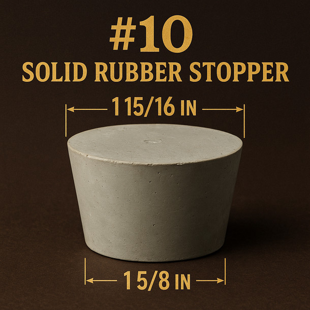 LD Carlson No. 10 Solid Rubber Stopper