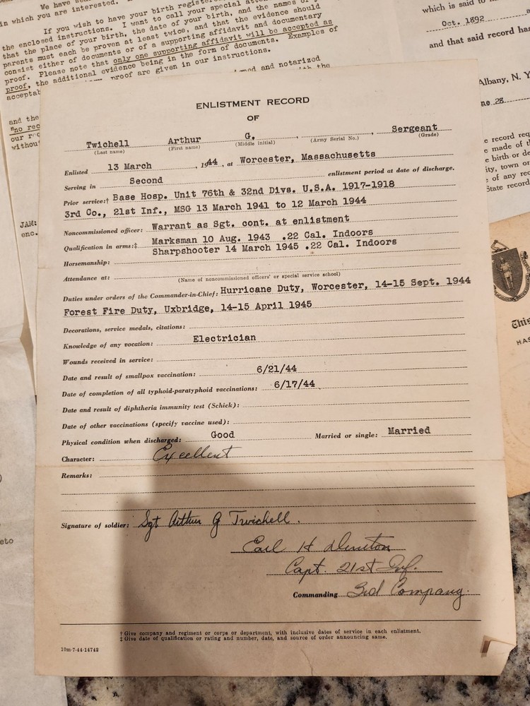 WW2 WWII State Guard Of Massachusetts Grouping. Pre War Documents