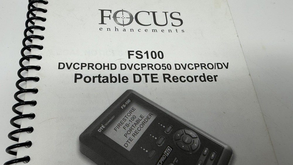 Focus Enhancement FS-100 DVCPRO HD User Guide Only