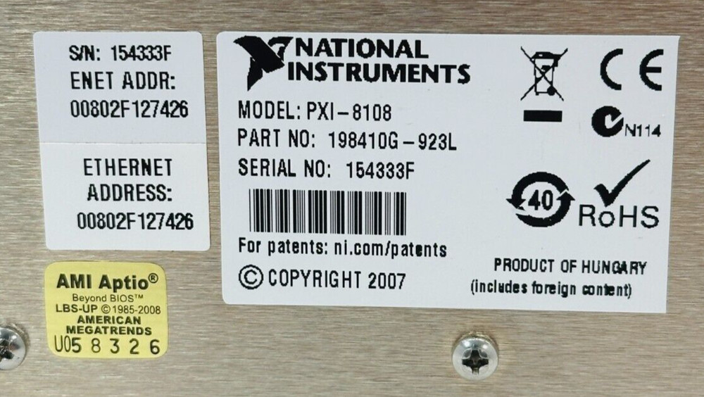 National Instruments PXI-8108 Embedded Controller - FREE SHIPPING