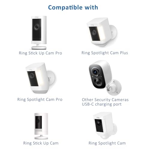 Solar Panel for Ring Cameras,1Pack Solar Panel Compatible with Ring 1 Pack