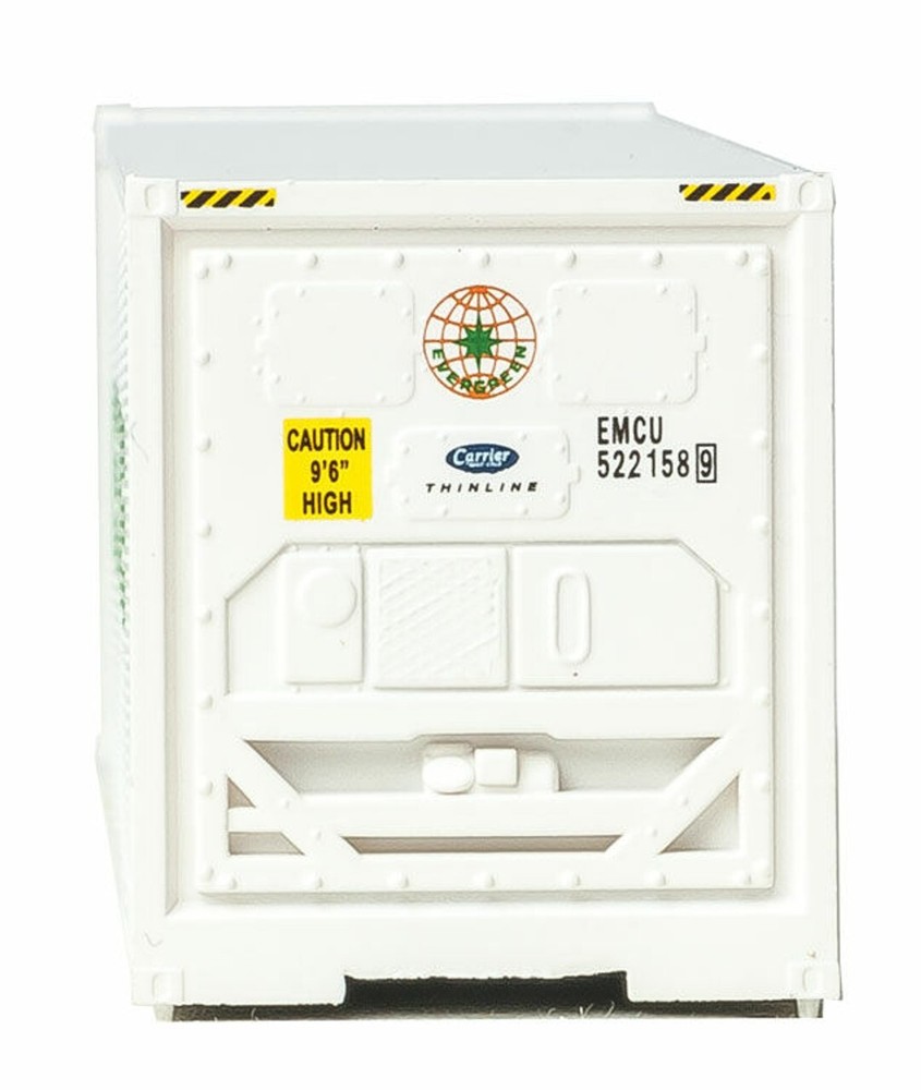 Walthers ~ HO Scale 40' Smooth Side Reefer Container ~ Evergreen ~ 949-8360