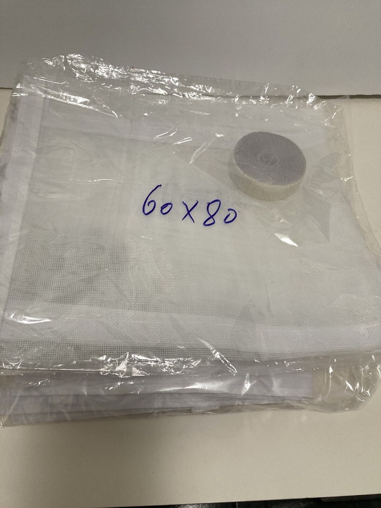 Window Screen Mesh Fiberglass Net White With Hook And Loop Attachment