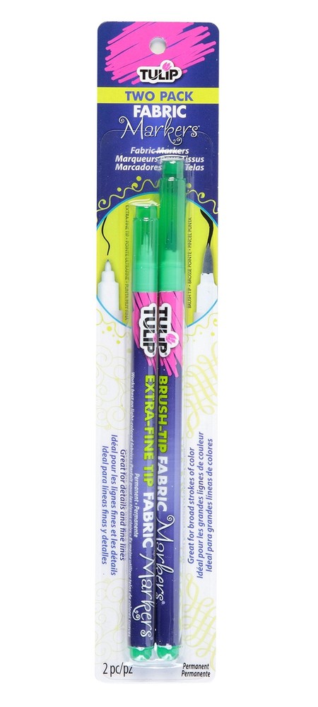 Tulip Fabric Markers (2 Pack), Green