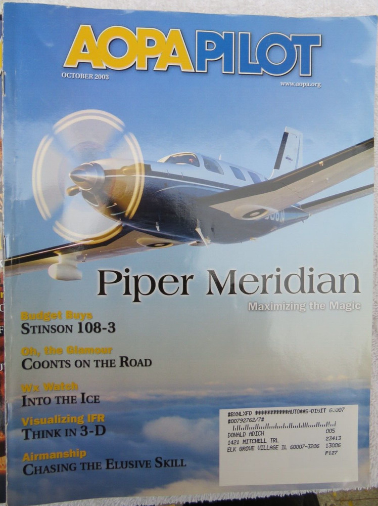12 Issues 2003 AOPA Pilot Magazine - January to December