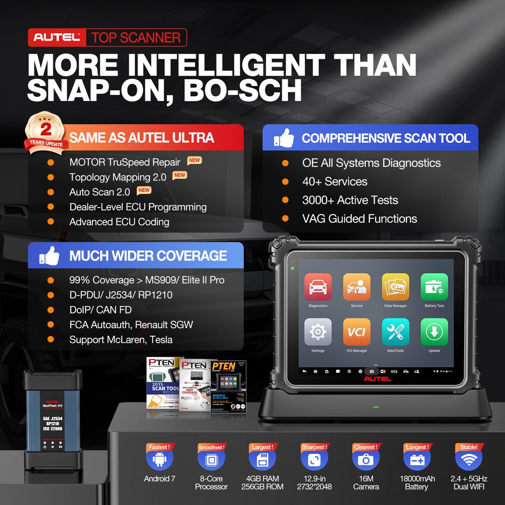 2025 Autel MaxiSys ULTRA Lite MS919 Diagnostic Scanner Advanced VCMI Programming