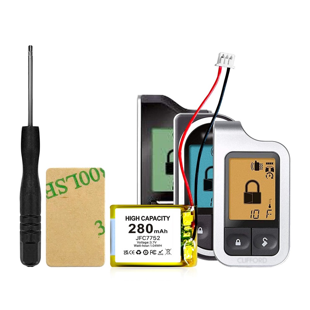 JFC7752 Replacement Battery for Viper Python 7752V,7351V Clifford 7752X+Tool Kit