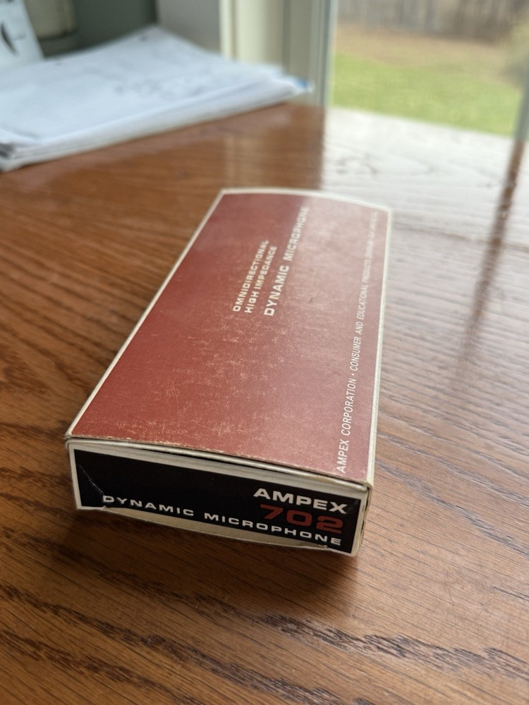 ⭐️Ampex 702 Microphone 50Kohms Dynamic Untested Excellent Condition Vintage