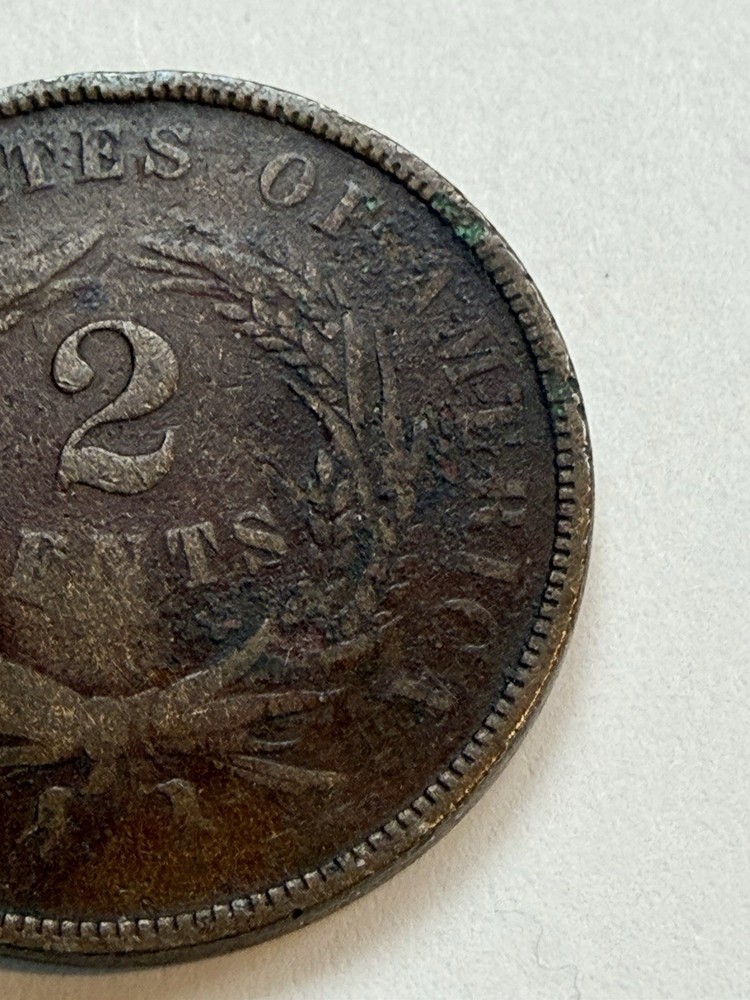 1868 Two Cent 2C USA Coin