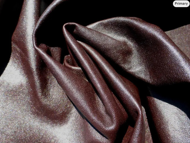 lambskin leather hide Dark Chocolate thin slightly firm temper smooth finish