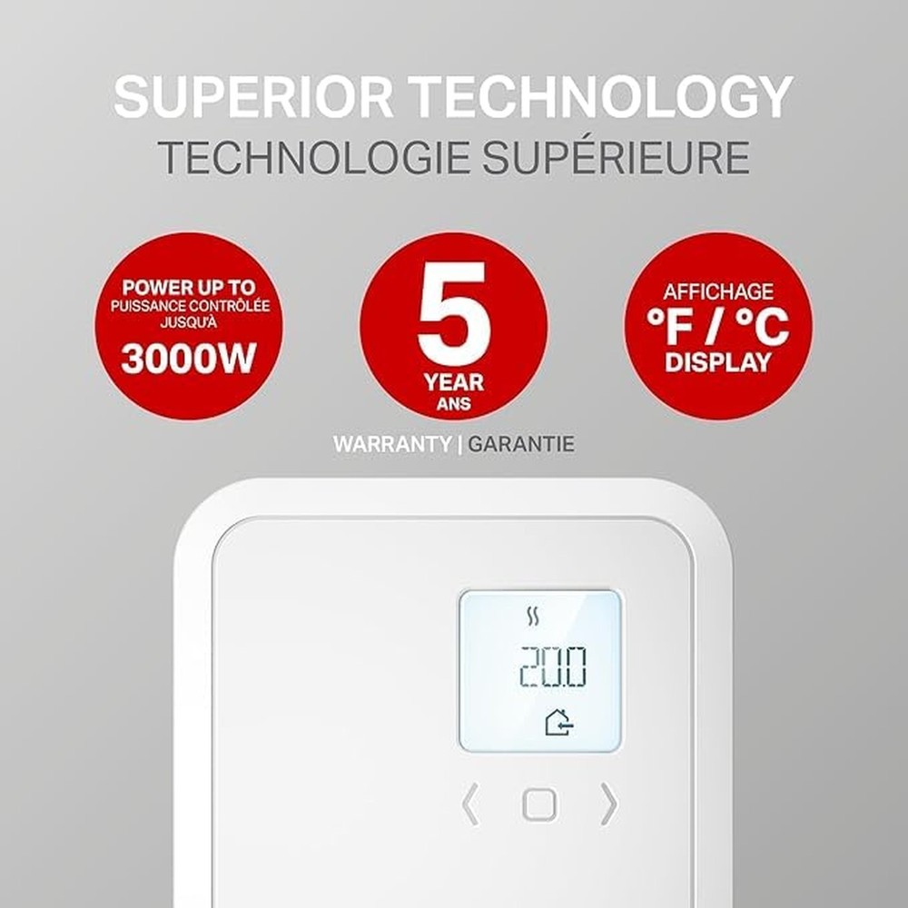 Stelpro Programmable Electronic Thermostat for Baseboards and Convectors, Acc...