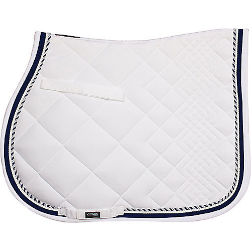 Catago Diamond Saddle Pad 17 White/Navy