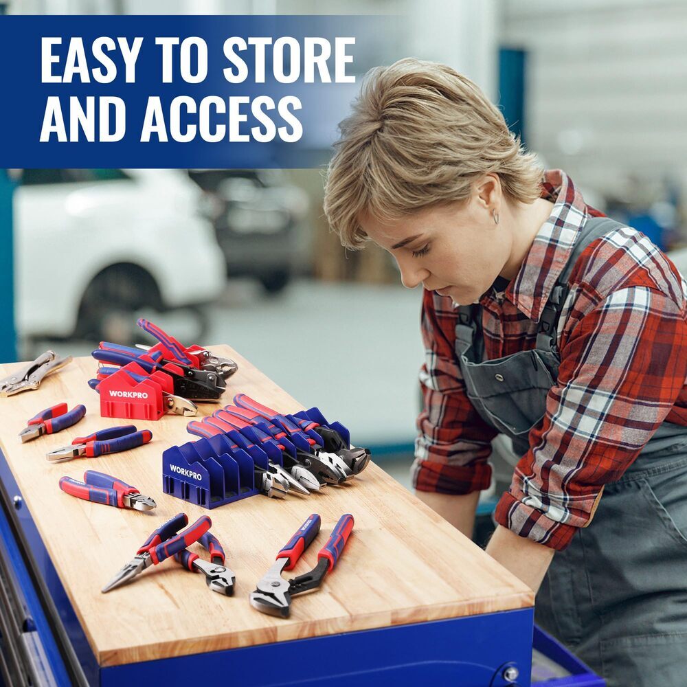 WORKPRO 2PC Plier Organizer Rack 20Slot Tool Box Organizer Tool Drawer Organizer