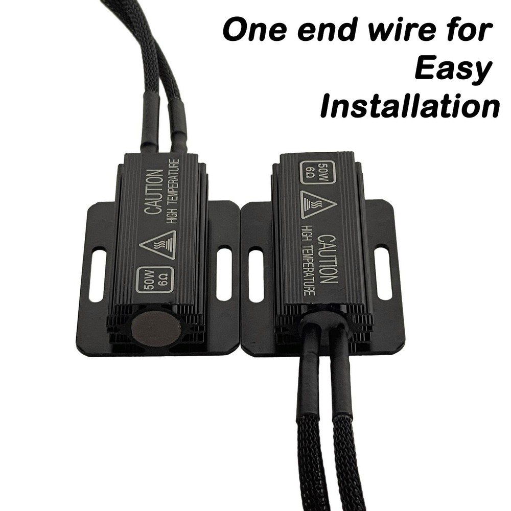 NEW Upgraded H7 LED Load Resistor Kit 50W 6ohm Headlight Error Canceller Decoder