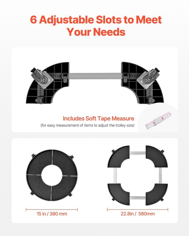 Round Moving Platform 400lb 15-22.8in Adjustable Durable Build