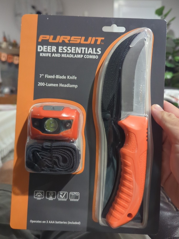 PURSUIT DEER ESSENTIALS KNIFE AND HEADLAMP COMBO