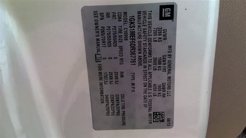 DENALI XL 2013 Fuse Box Cabin 964663771