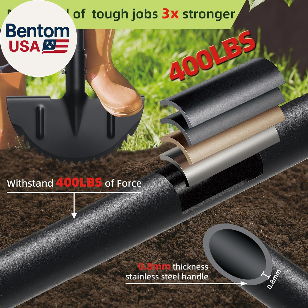 Half Moon Edger Lawn Tool - Heavy Duty Saw Tooth Manual Edgers with Sharp Blade