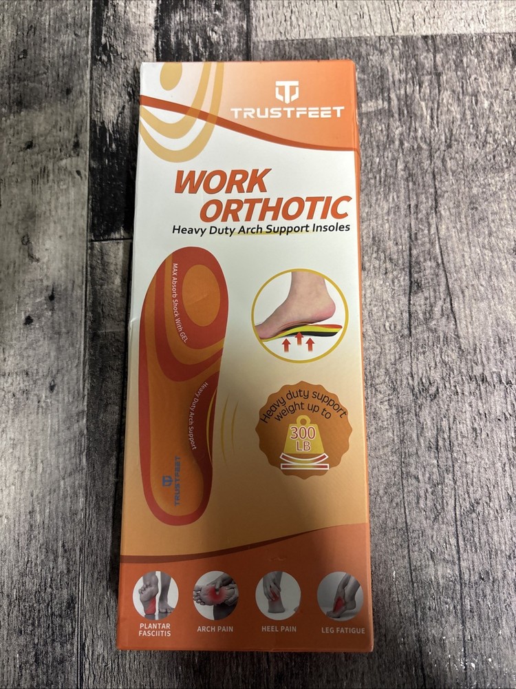 Orthotic Heavy Duty Arch Support Insoles Medium Trustfeet Work