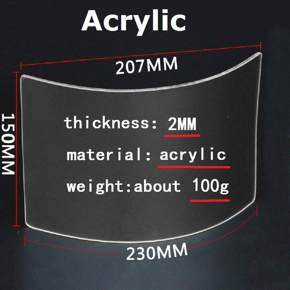 Sandblasting Hood Replacement Lens 2 pieces Replacement Lens Acrylic