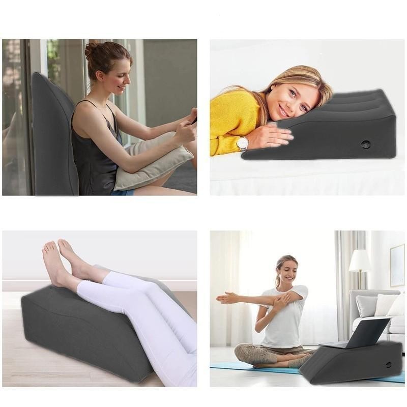 Leg Elevation Inflatable Wedge Pillow Sleeping Knee Foot Lift Rest Support Bed