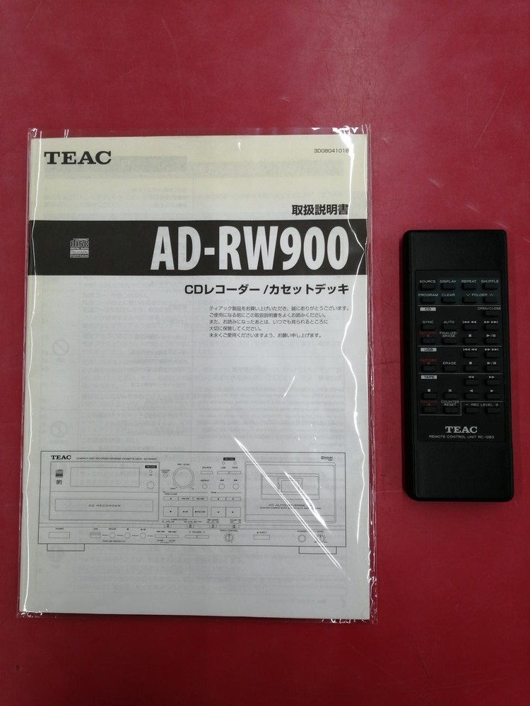 TEAC AD-RW900 CD/Cassette Recorder All Function Tested