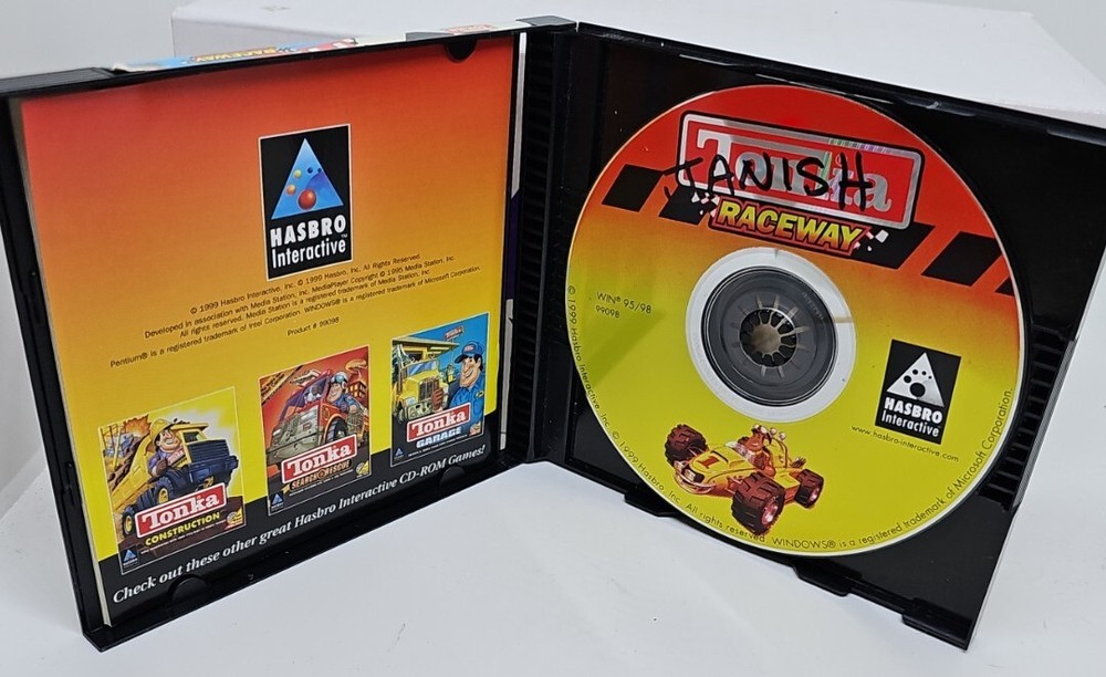 Tonka Raceway CD-ROM PC Computer Windows 95/98 Game Hasbro Interactive 1999